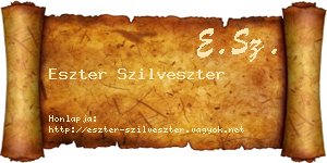 Eszter Szilveszter névjegykártya