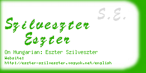 szilveszter eszter business card